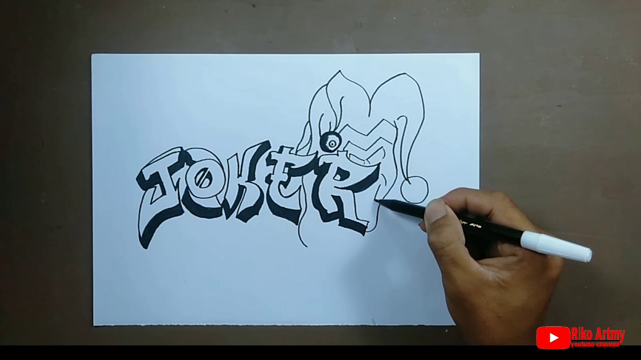 Detail Tulisan Joker Graffiti Nomer 4