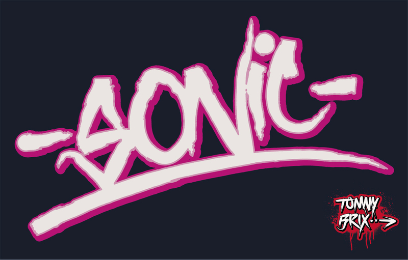 Detail Tulisan Sonic Graffiti Logo Nomer 1
