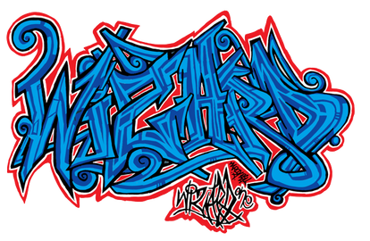 Detail Tulisan With Graffiti Blue Nomer 7