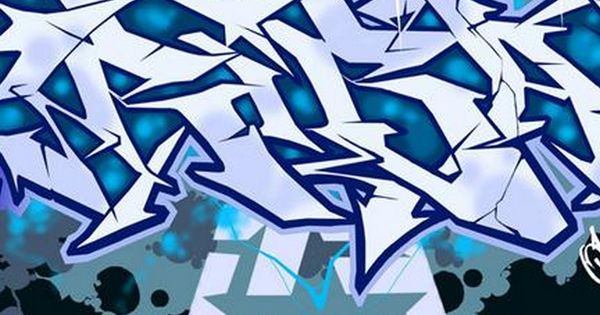 Detail Tulisan With Graffiti Blue Nomer 13