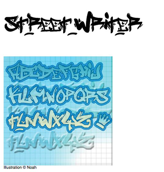 Detail Tulisan With Graffiti Blue Nomer 3