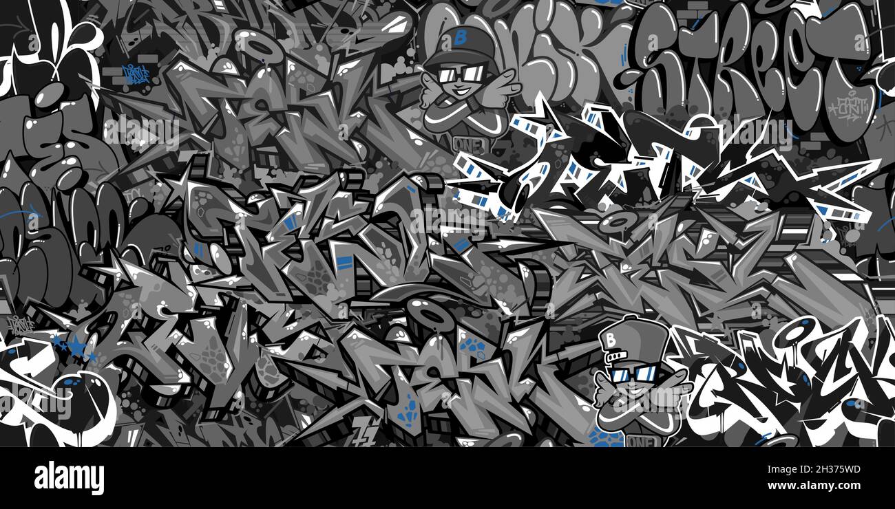 Urban Graffiti Pattern Vector - KibrisPDR
