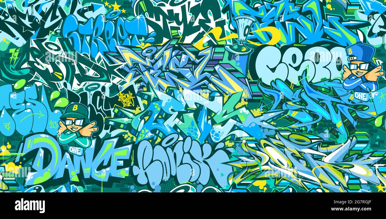 Detail Urban Graffiti Pattern Vector Nomer 12