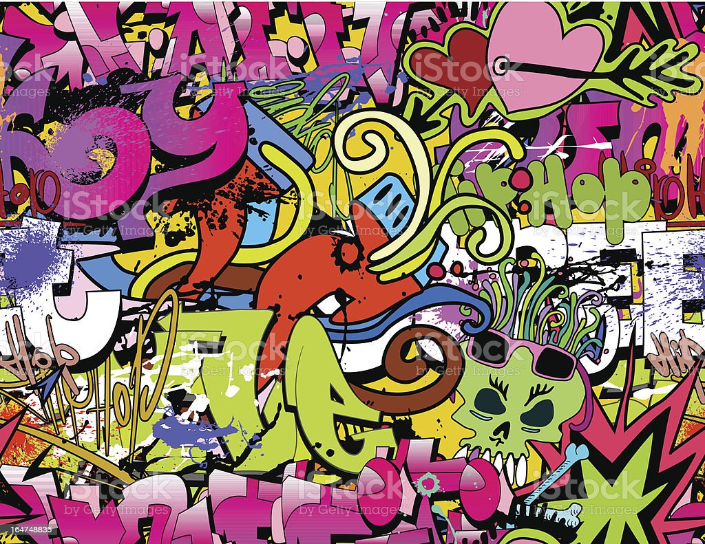Detail Urban Graffiti Pattern Vector Nomer 15