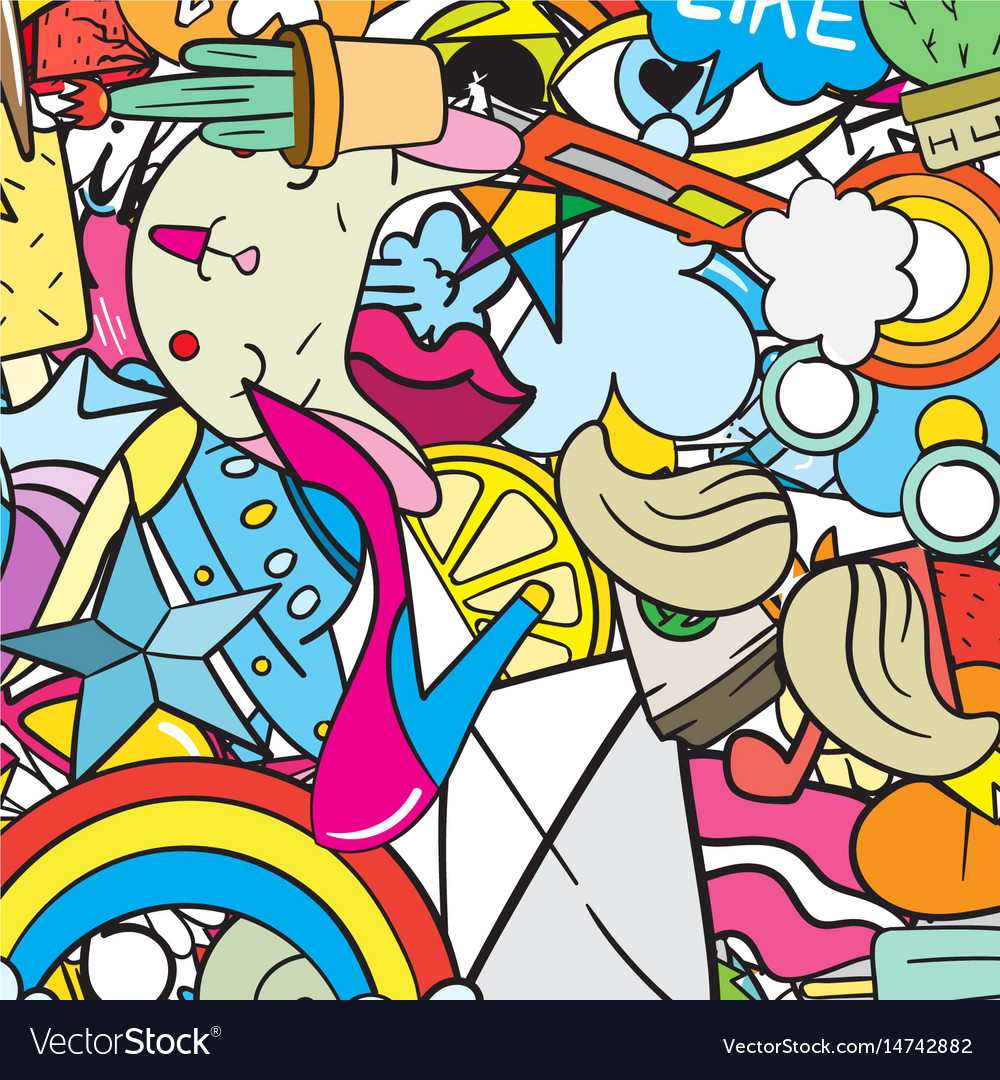 Detail Urban Graffiti Pattern Vector Nomer 26
