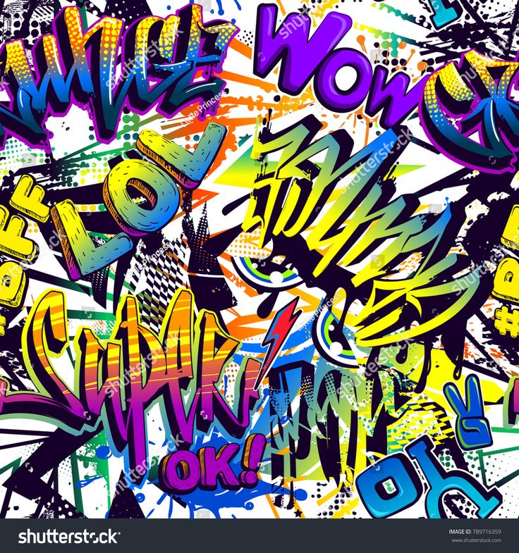 Detail Urban Graffiti Pattern Vector Nomer 4