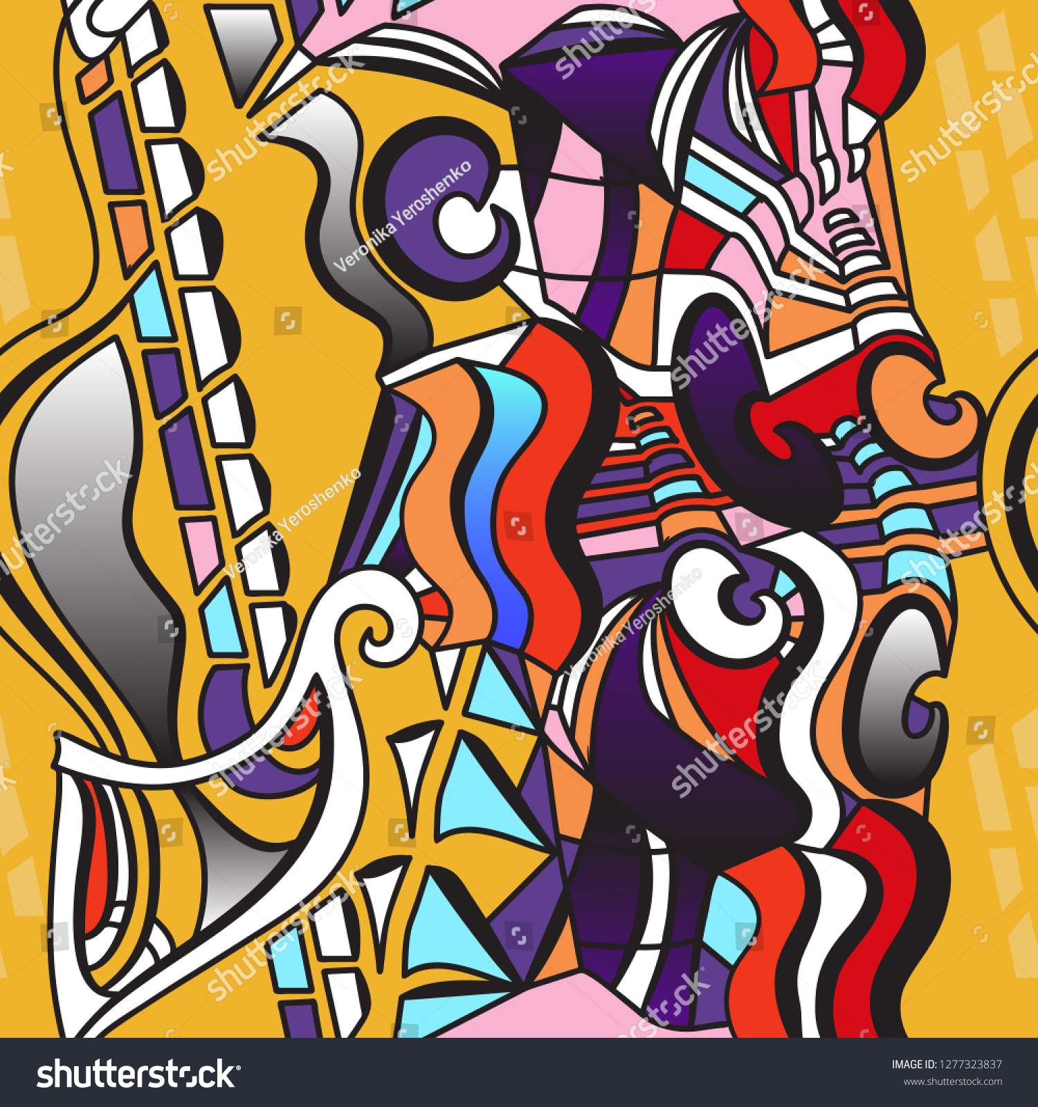 Detail Urban Graffiti Pattern Vector Nomer 36