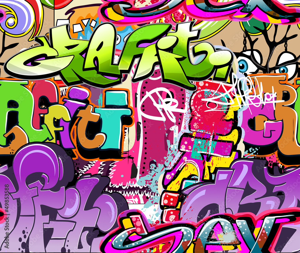 Detail Urban Graffiti Pattern Vector Nomer 37