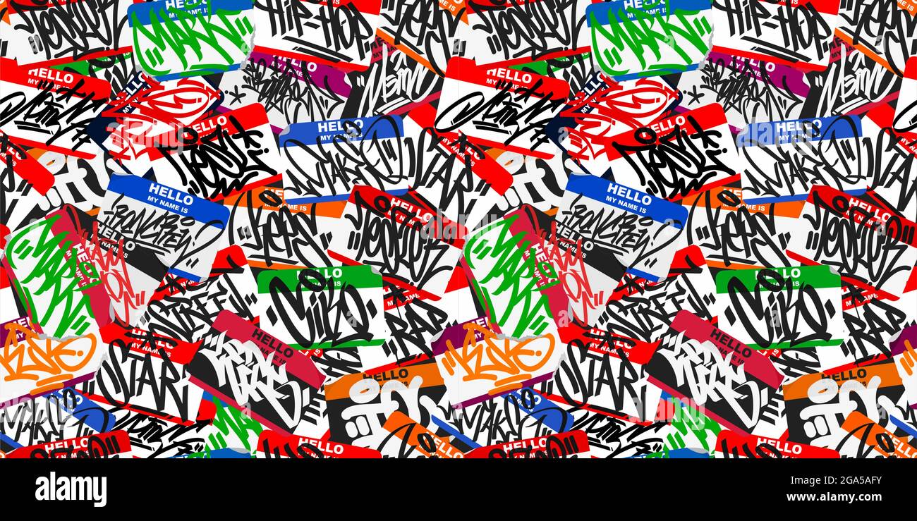 Detail Urban Graffiti Pattern Vector Nomer 50