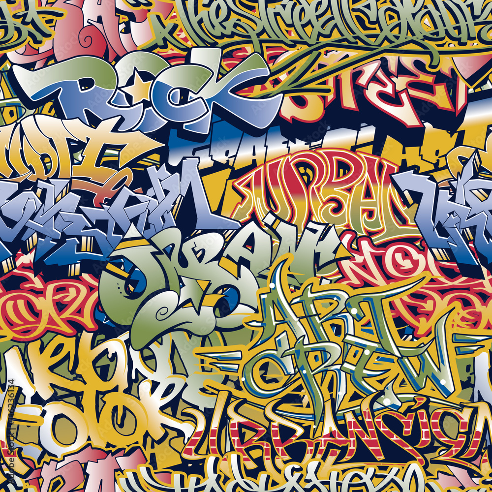 Detail Urban Graffiti Pattern Vector Nomer 10