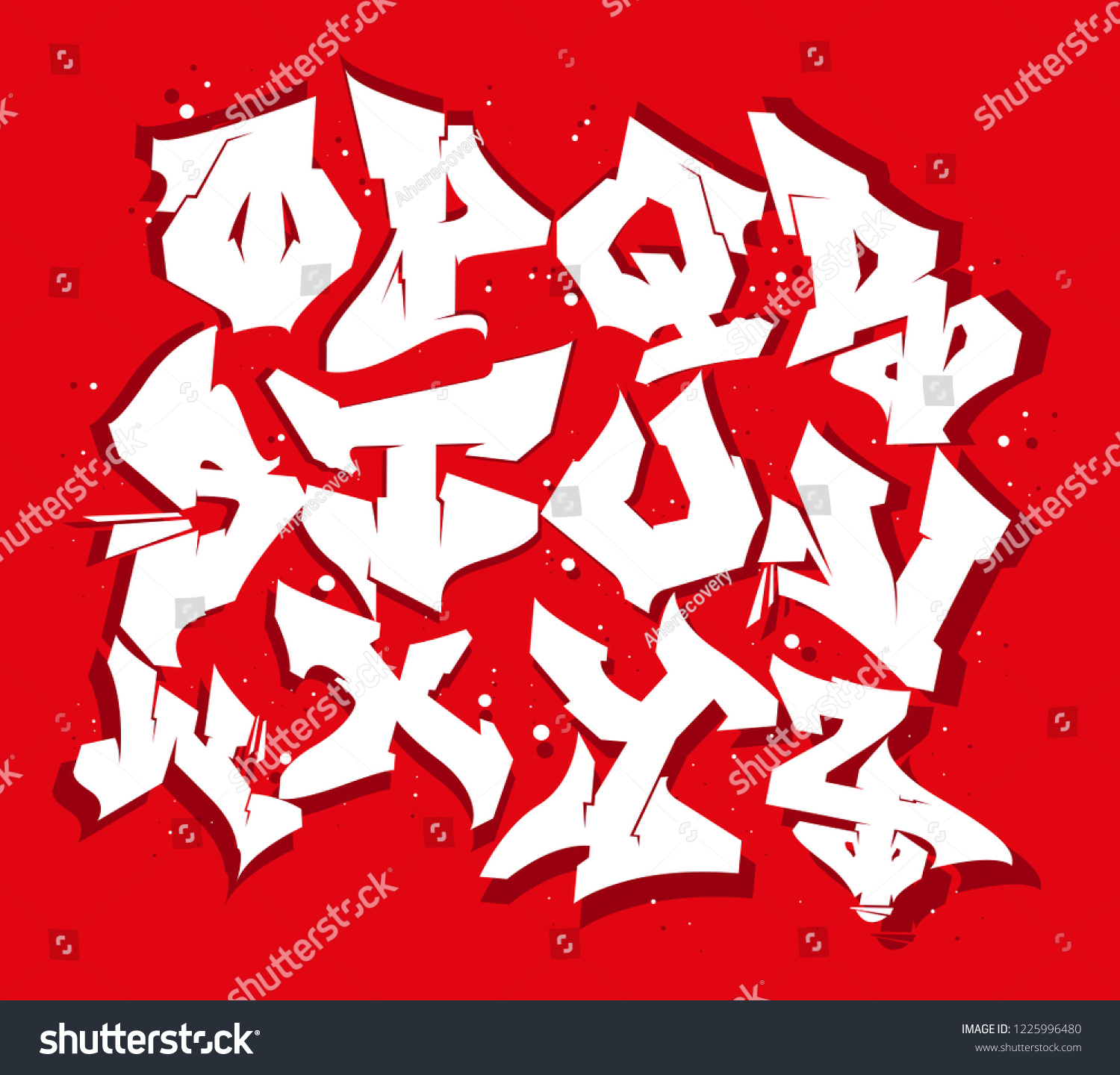 Detail Vector Graffiti Alphabet Wildstyle Nomer 12