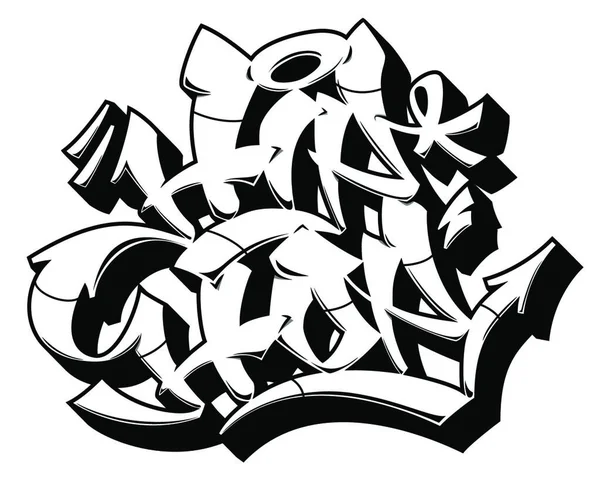 Detail Vector Graffiti Hitam Putih Nomer 5