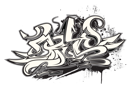 Detail Vector Graffiti Hitam Putih Nomer 8