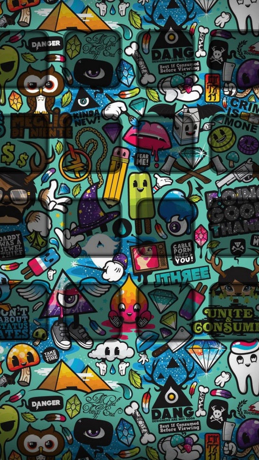 Detail Wallpaper Graffiti 3d Iphone Nomer 6