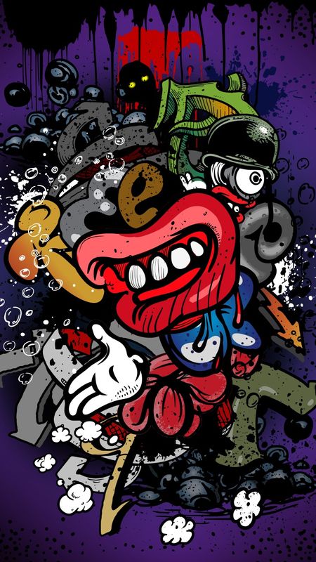 Detail Wallpaper Graffiti Monster Nomer 9