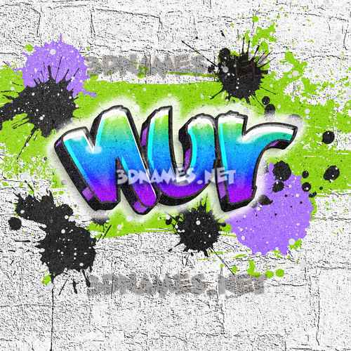 Wallpaper Graffiti Name Nur - KibrisPDR