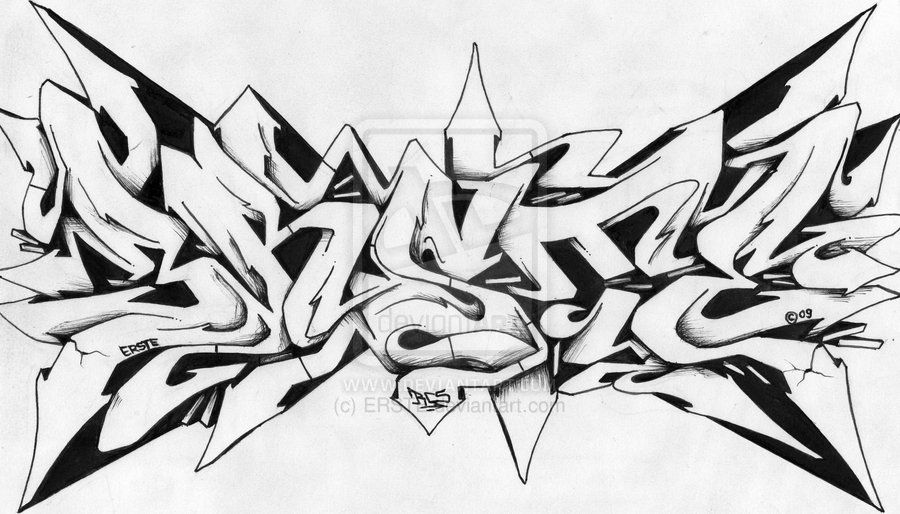 Detail Wildstyle Graffiti Sketch Nomer 10