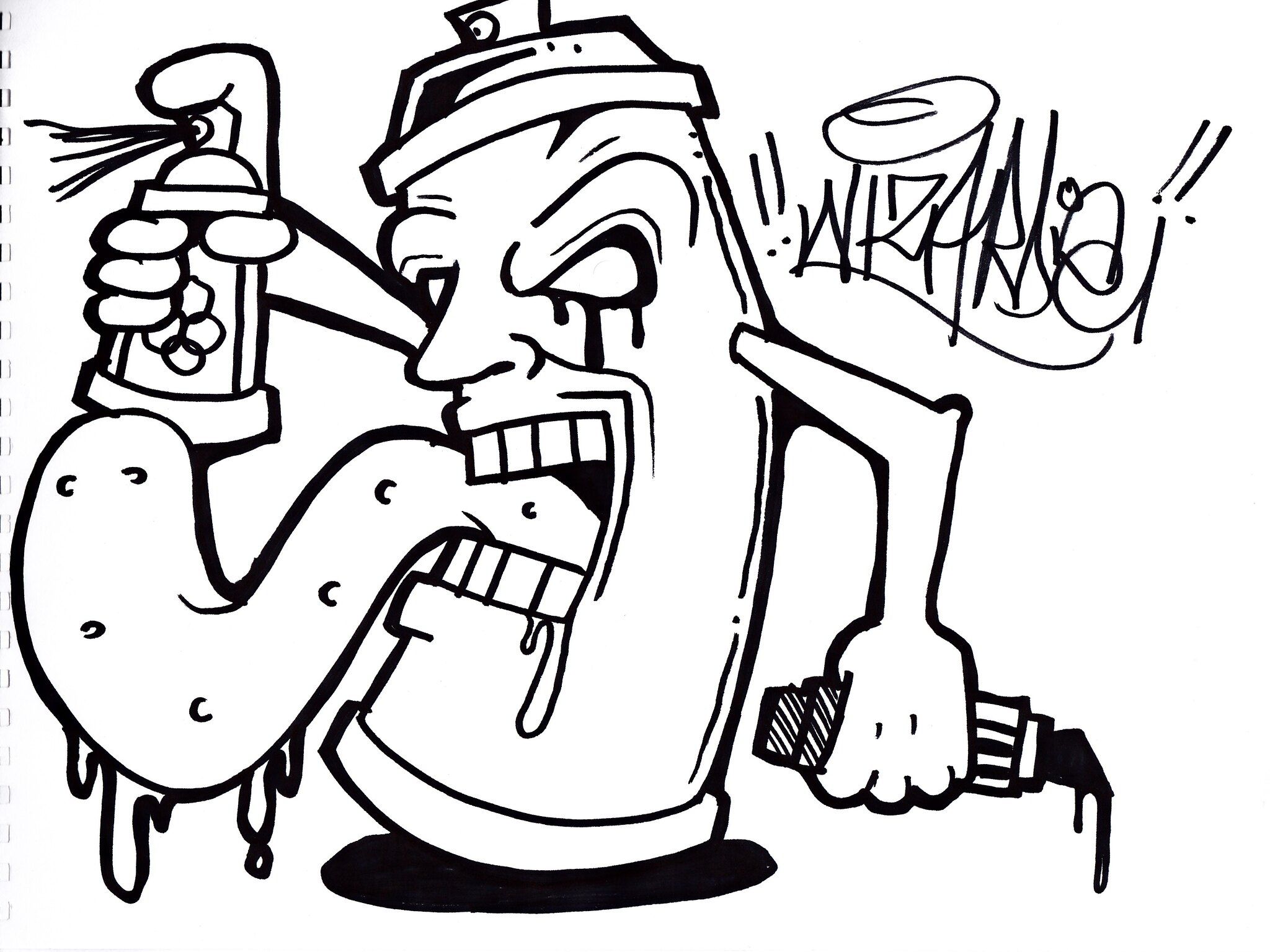 Detail Wizard Graffiti Simple Nomer 9