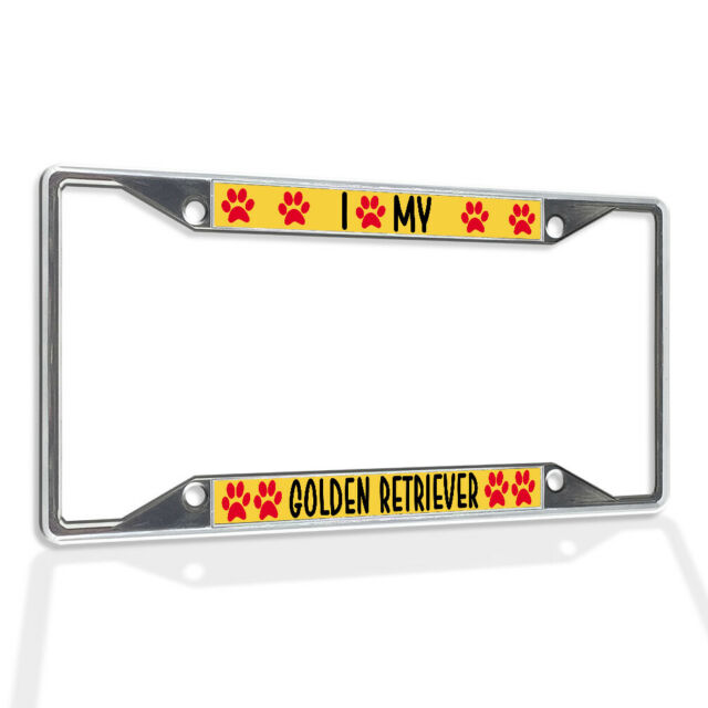 Detail Golden Retriever License Plate Frame Nomer 13