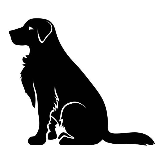 Detail Golden Retriever Silhouette Clip Art Nomer 15