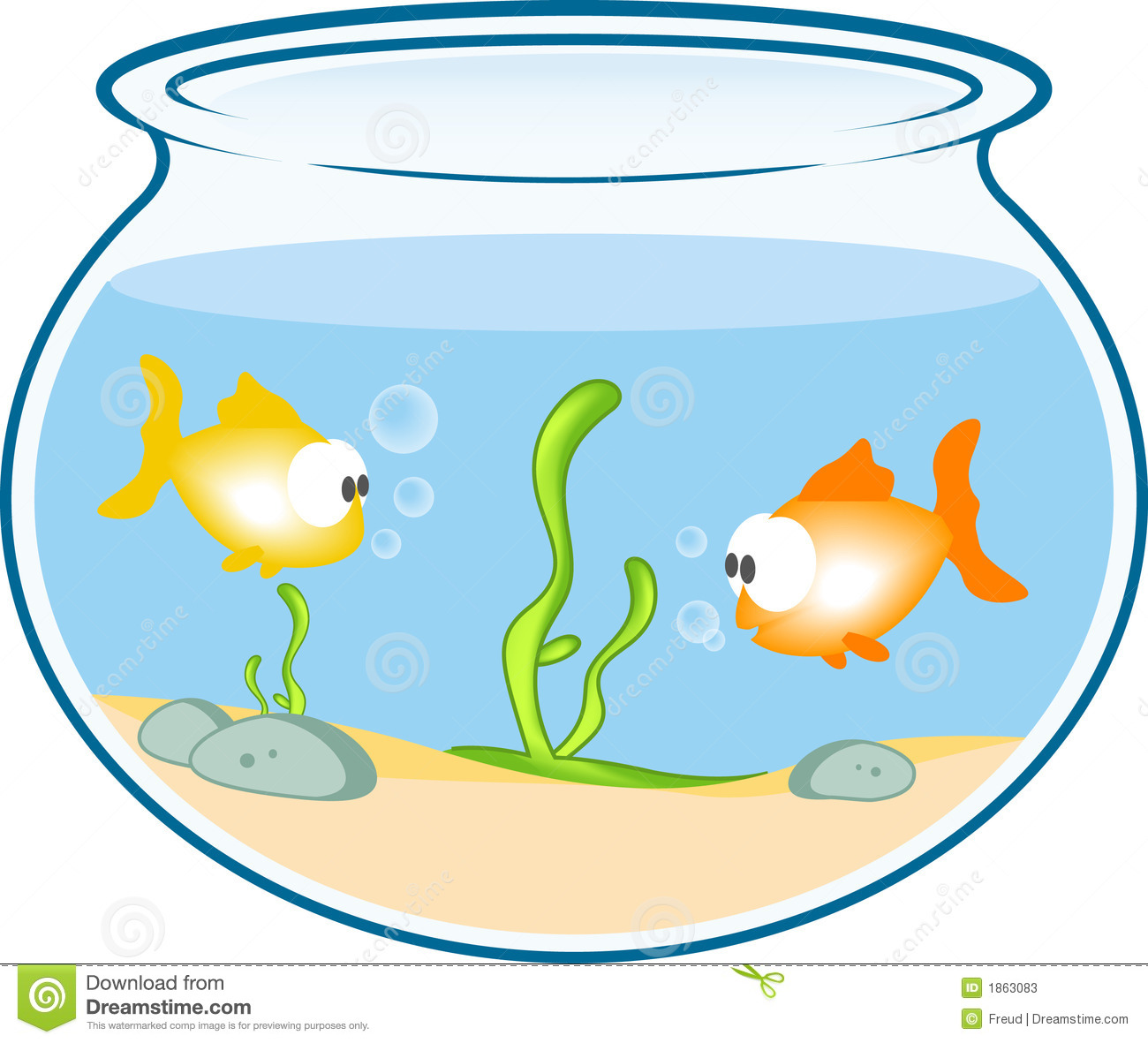 Detail Goldfish Bowl Clip Art Nomer 41