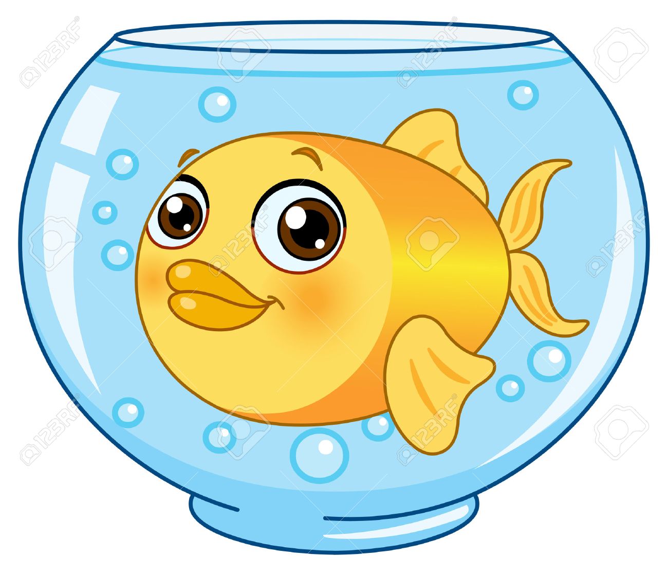 Detail Goldfish In Bowl Clipart Nomer 11