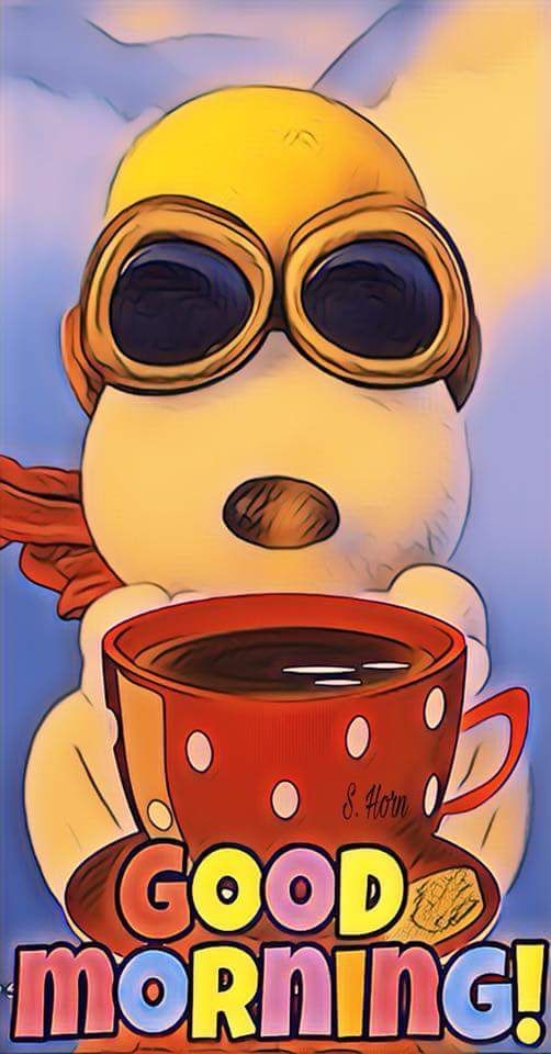 Detail Good Morning Coffee Snoopy Nomer 25