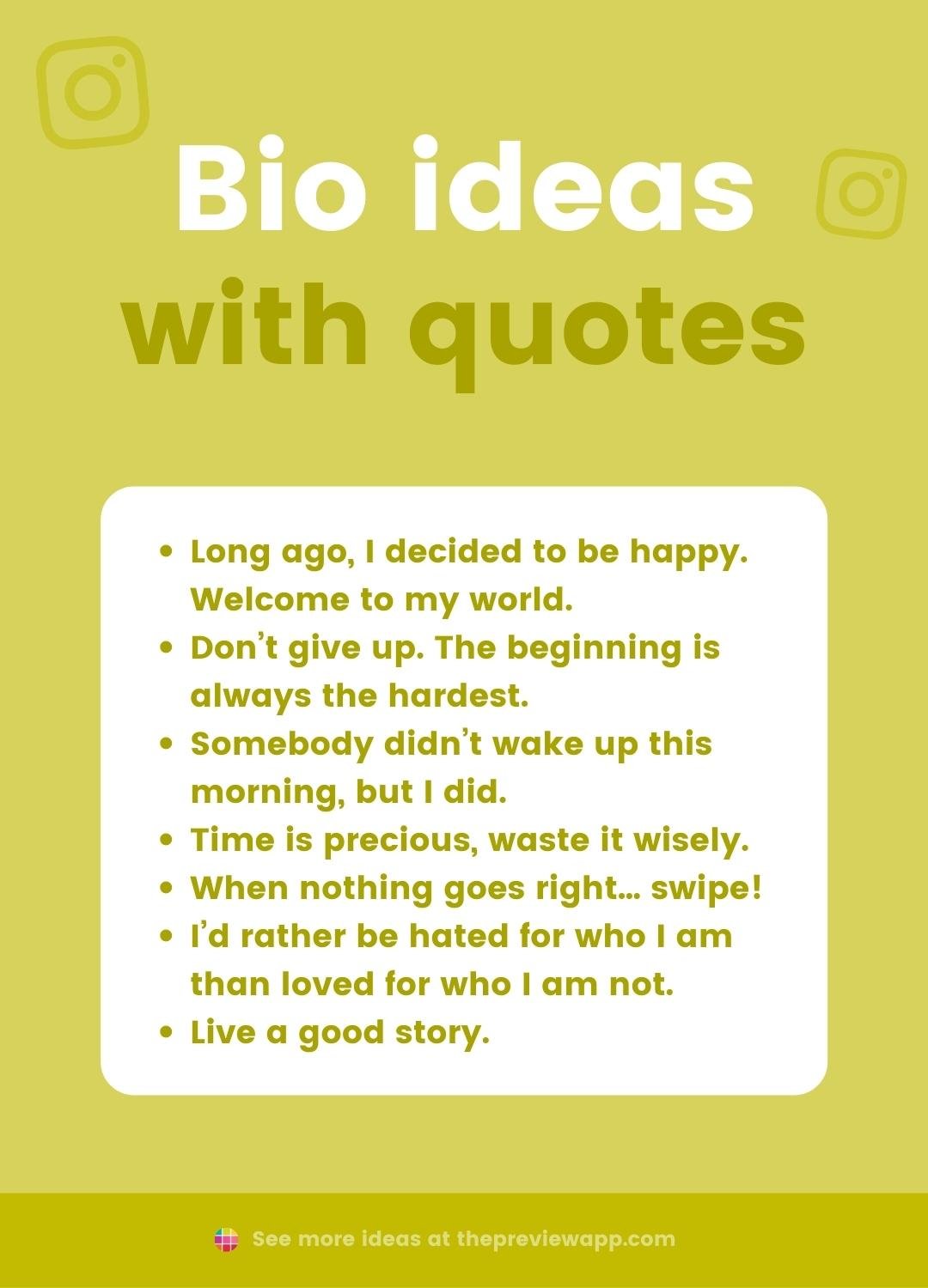 Detail Good Quotes For Instagram Bio Nomer 15