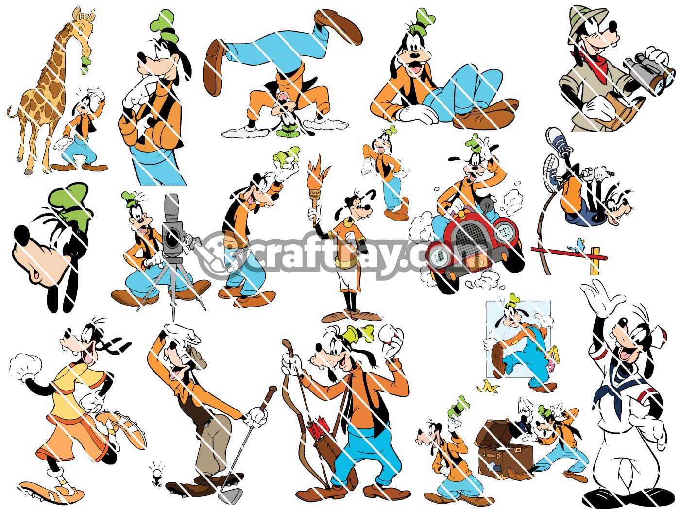 Detail Goofy Silhouette Clip Art Nomer 27