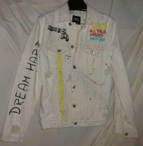 Detail Zara Denim Graffiti Jacket Nomer 32