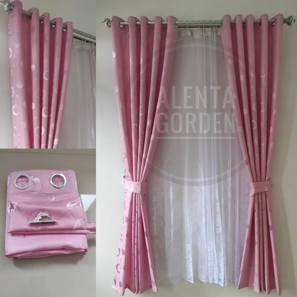 Detail Gorden Jendela Warna Pink Nomer 15