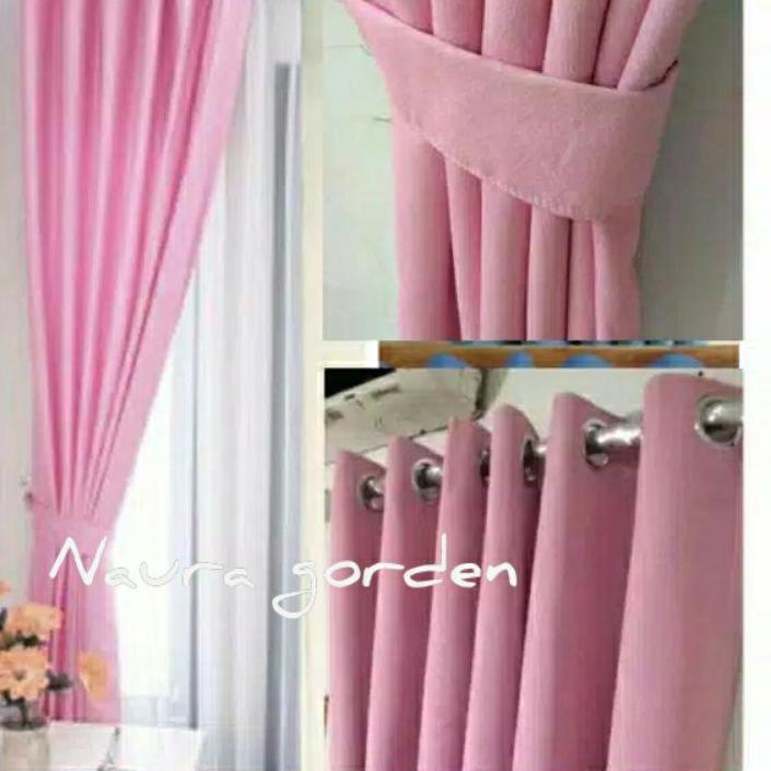 Detail Gorden Jendela Warna Pink Nomer 25