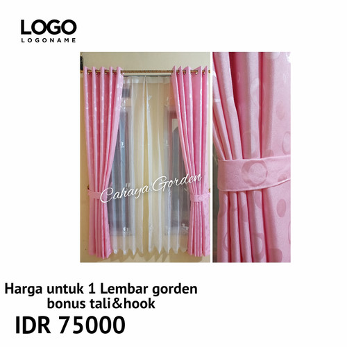 Detail Gorden Jendela Warna Pink Nomer 31