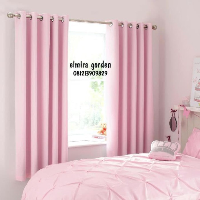 Detail Gorden Jendela Warna Pink Nomer 32