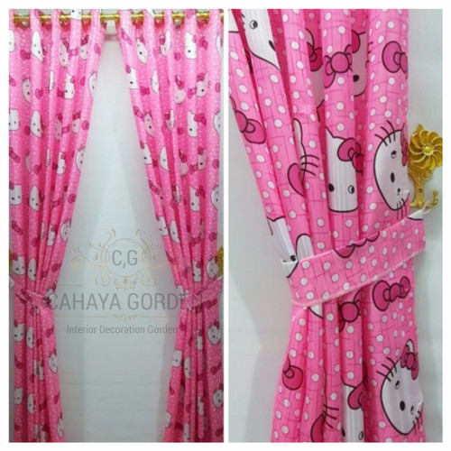 Detail Gorden Jendela Warna Pink Nomer 53