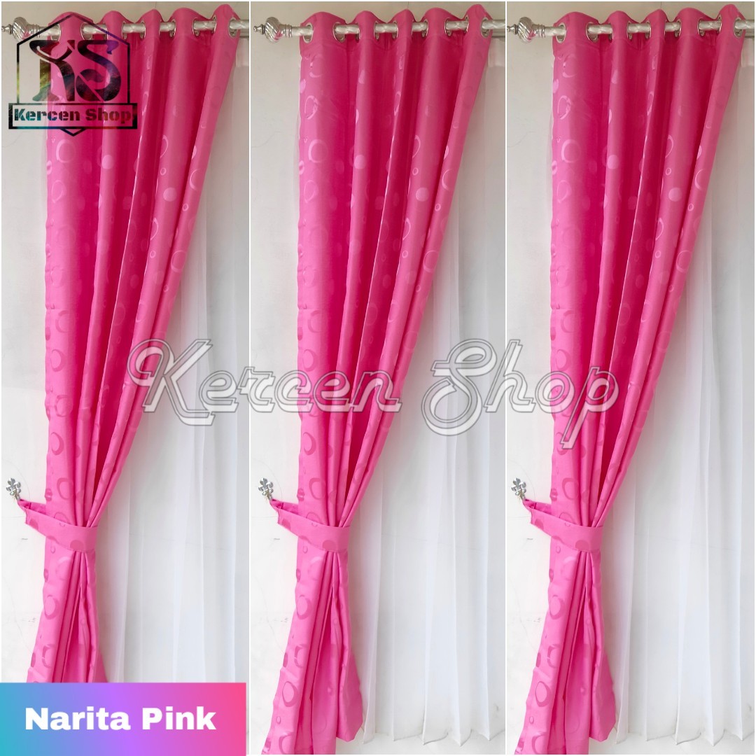 Detail Gorden Jendela Warna Pink Nomer 8