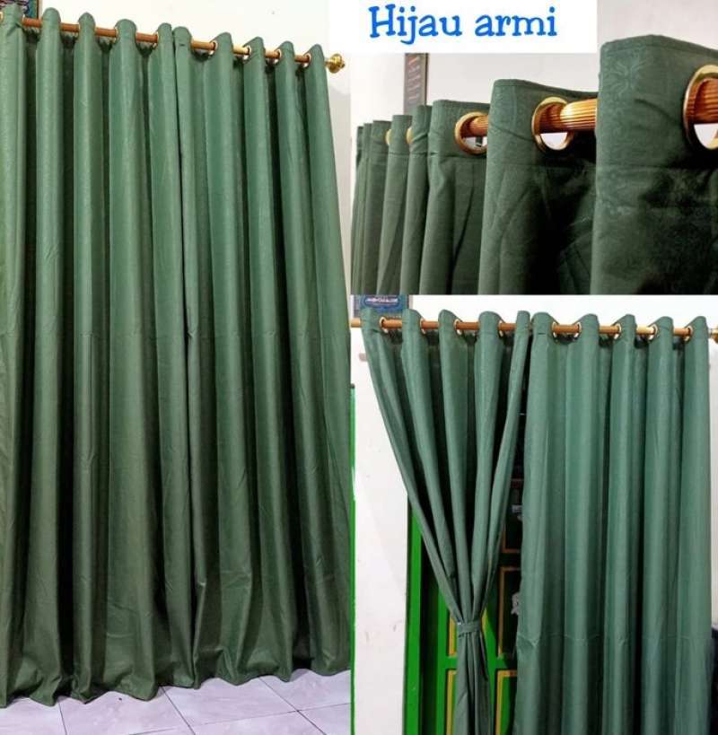 Detail Gorden Motif Bunga Warna Hijau Nomer 46