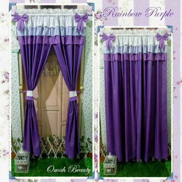 Detail Gorden Shabby Ungu Nomer 2