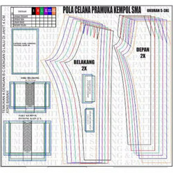 Detail Grading Pola Celana Panjang Nomer 9