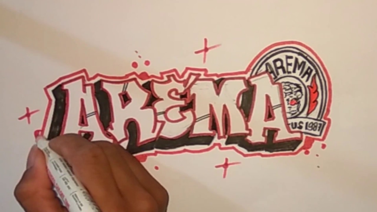 Detail Grafiti Arema Nomer 2