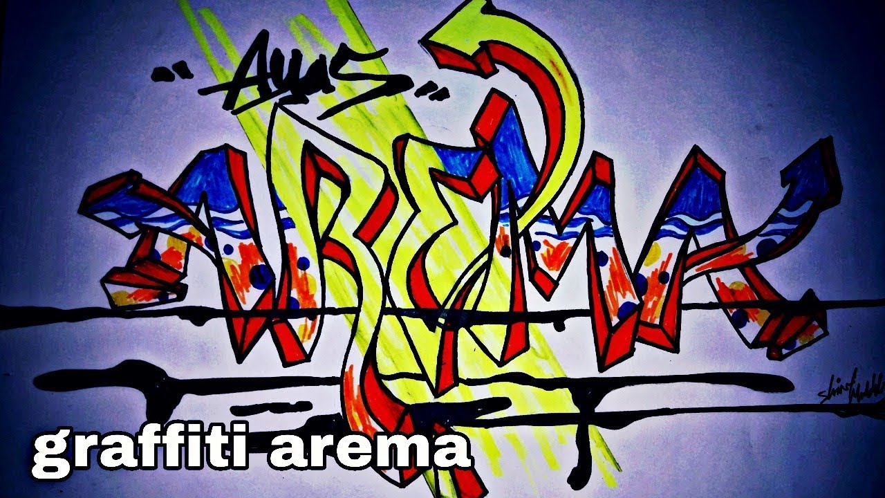 Detail Grafiti Arema Nomer 5