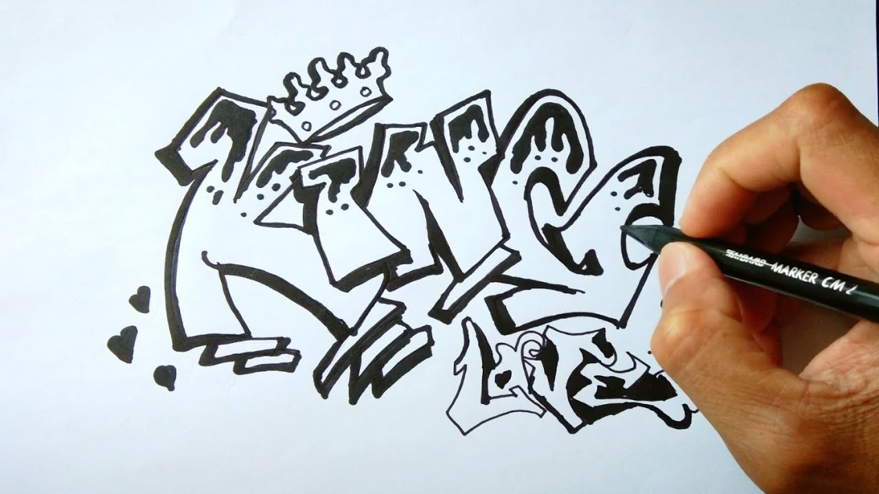 Detail Grafiti Hitam Putih Simple Nomer 40