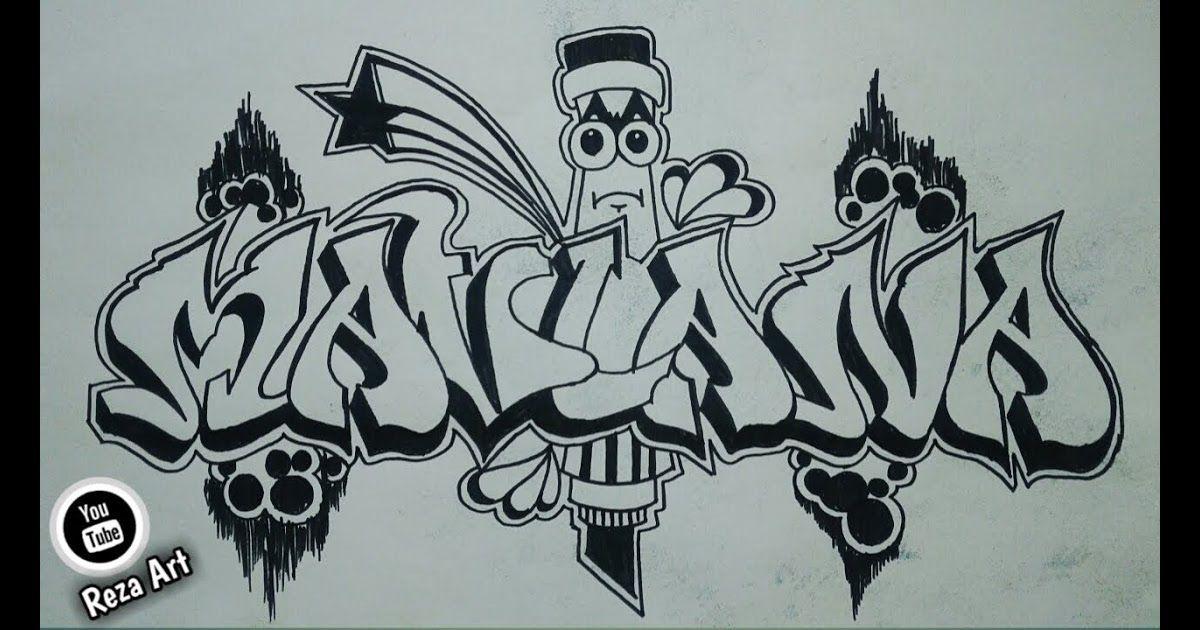 Detail Grafiti Huruf Arab Nomer 9