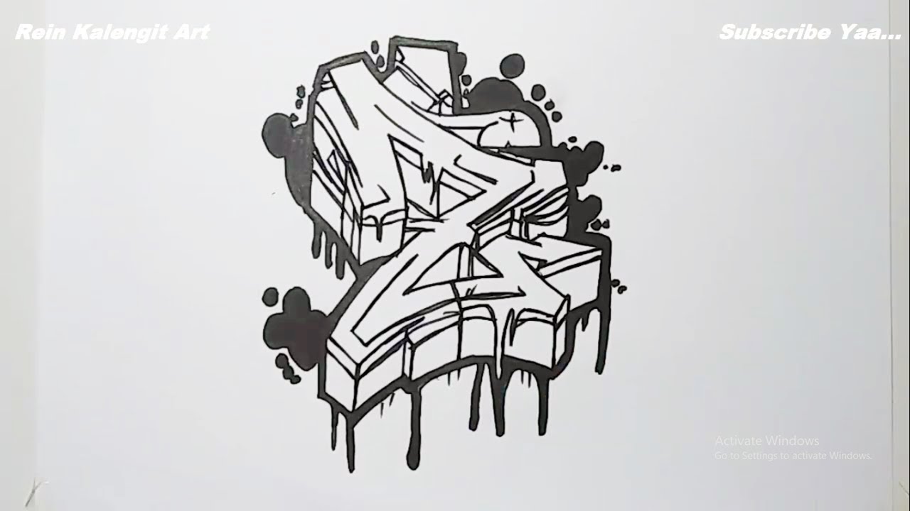 Detail Grafiti Huruf I Nomer 49