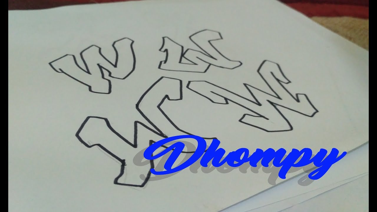 Detail Grafiti Huruf W Nomer 30