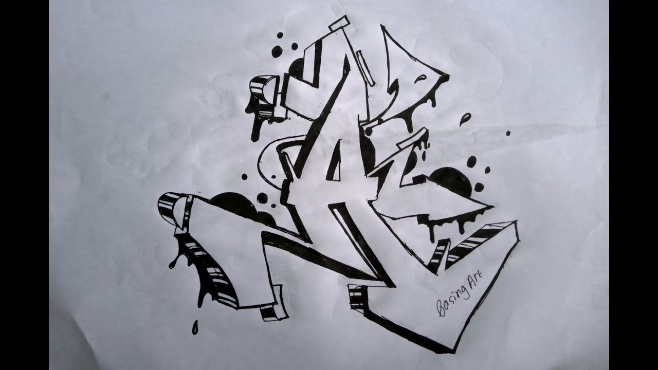 Detail Grafiti Huruf Z Nomer 30