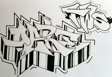 Detail Grafiti Keren Pensil Nomer 23
