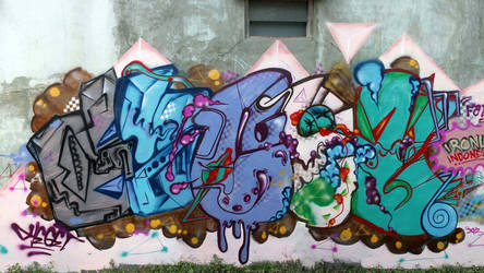 Detail Grafiti Monster Nama Nomer 35