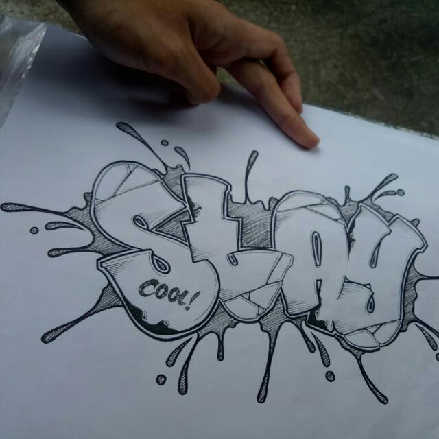 Detail Grafiti Nama 3d Nomer 21