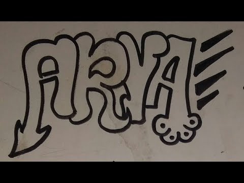 Detail Grafiti Nama Arya Nomer 2